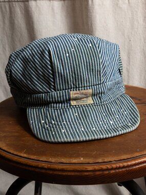 Polo Ralph Lauren Country Railroad Train Conductor Stripped Cap L/XL